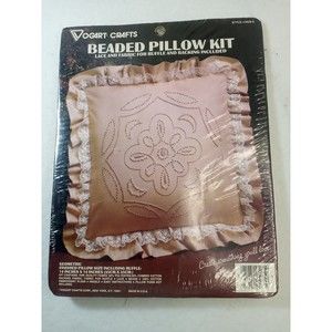 Vogart Crafts Beaded Pillow Kit 14" x 14" Does not include pillow Made USA